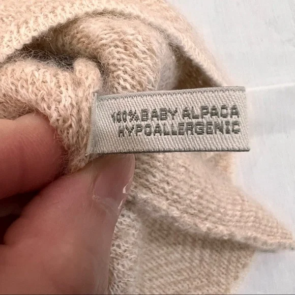 Alicia Adams Alpaca Cream and Tan Sweater - Picture 4 of 8